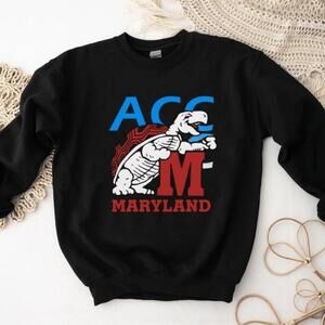 Maryland Terrapins University Black Sweatshirt Crewneck Unisex Sweater